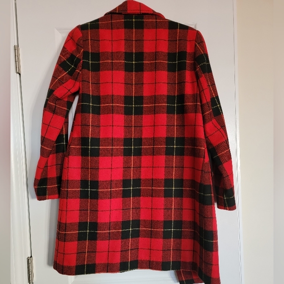 Red/Black Plaid Coat - Picture 3 of 8